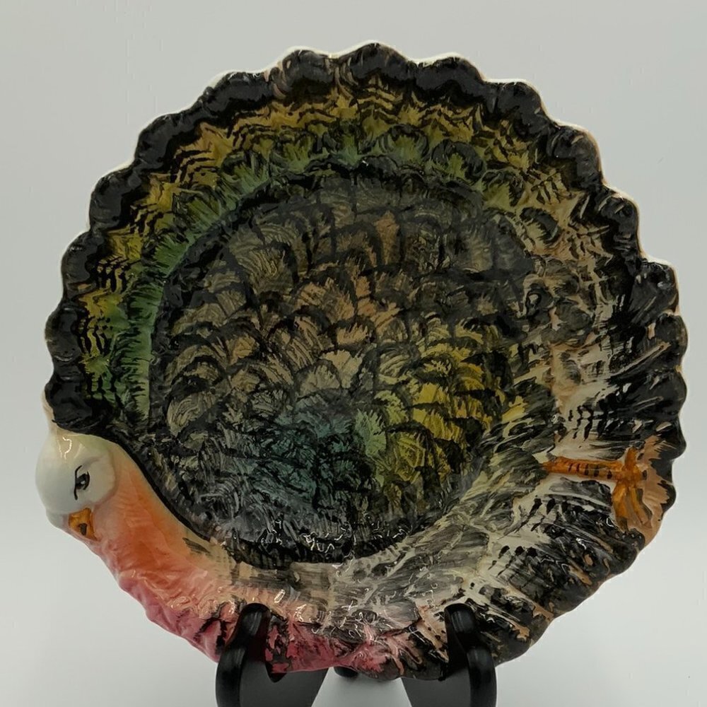 Hand Painted Bowl-Shaped Turkey Made In Italy #10295/19